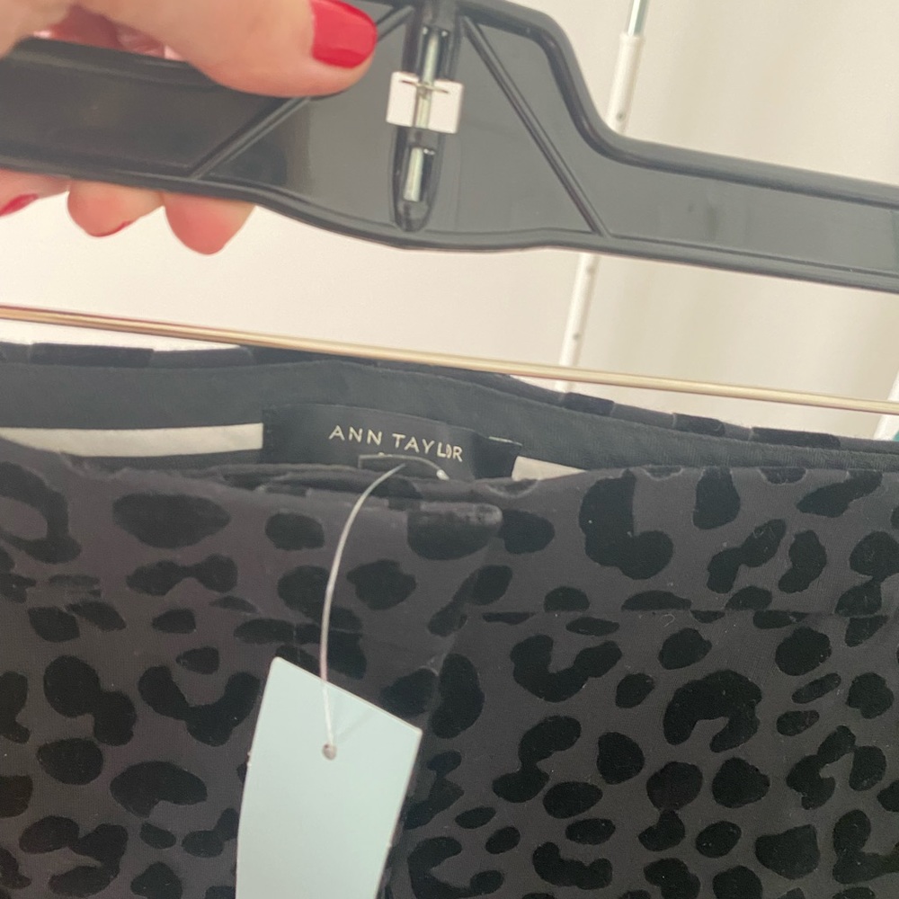 Black cheetah Ann Taylor pants